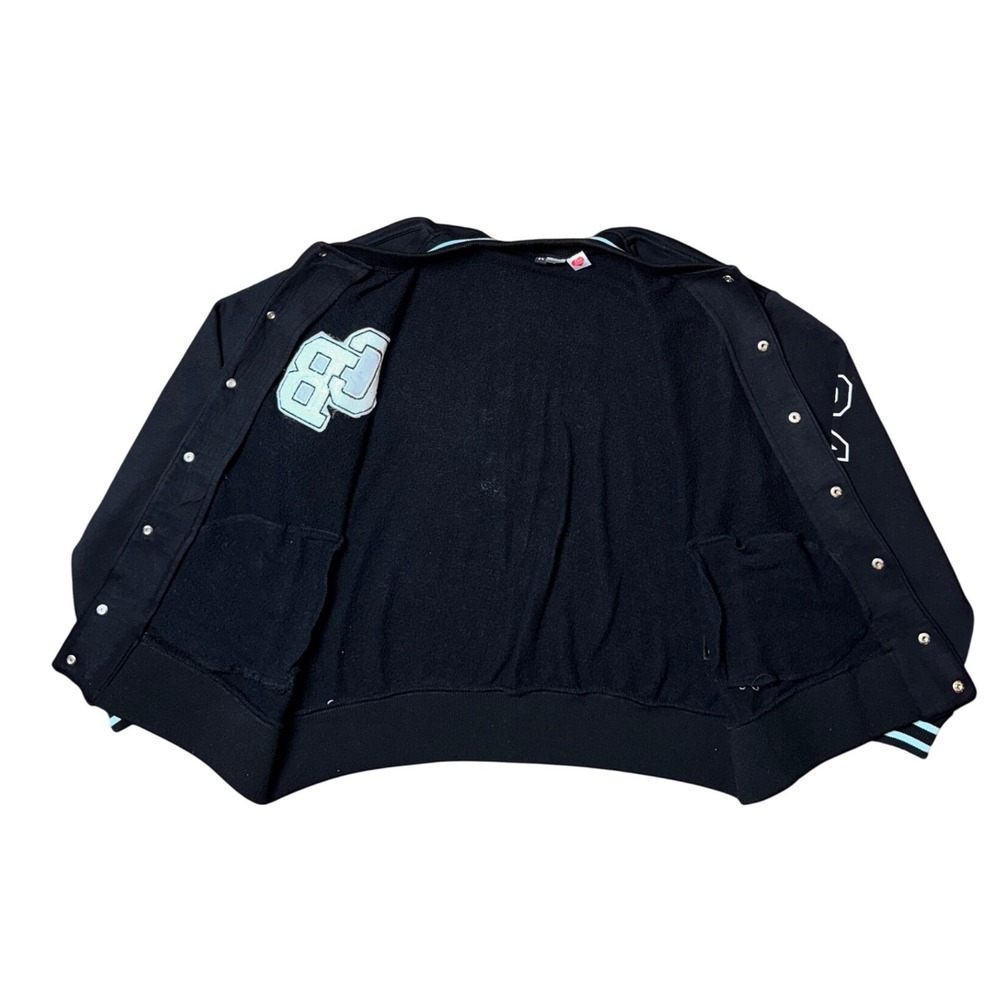 Care Bears You Wish Varsity Jacket Black CB 1984 Graphic Womens Sz Small - Picture 3 of 14